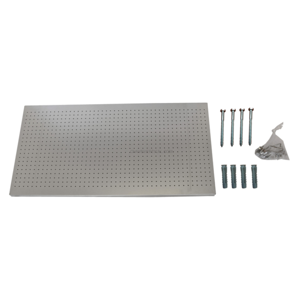 Painel Perfurado para Ferramentas PANELCLICK 1200X600 Cinzento + 8 HOOK - 600 x 1200 x 35 mm