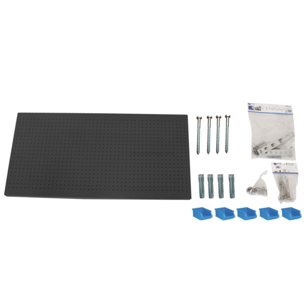 Painel Perfurado para Ferramentas PANELCLICK 1500X600 Antracite + 22 HOOK + 8 ACCE - 600 x 1500 x 35 mm