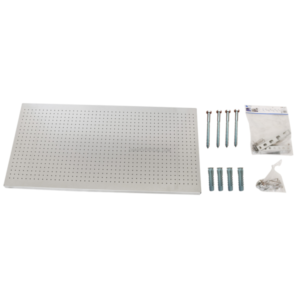 Painel Perfurado para Ferramentas PANELCLICK 1500X600 Galvanizado + 22 HOOK + 3 ACCE - 600 x 1500 x 35 mm