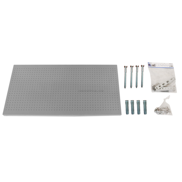 Painel Perfurado para Ferramentas PANELCLICK 900X400 Cinzento + 22 HOOK + 3 ACCE - 400 x 900 x 35 mm