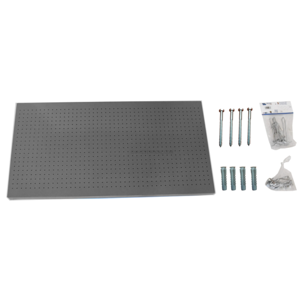 Painel Perfurado para Ferramentas PANELCLICK 900X600 Cinzento + 14 HOOK + 3 ACCE - 600 x 900 x 35 mm