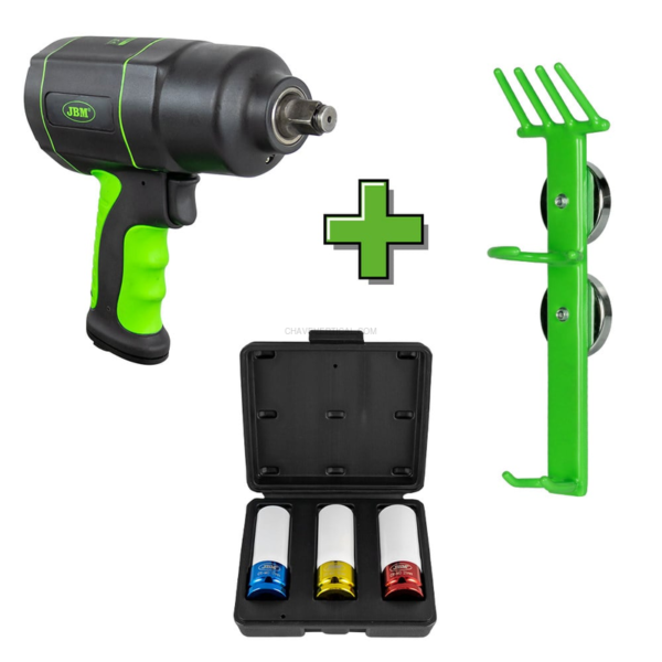 Pistola de Impacto 1/2" 1200Nm + 51341 + 51336 JBM