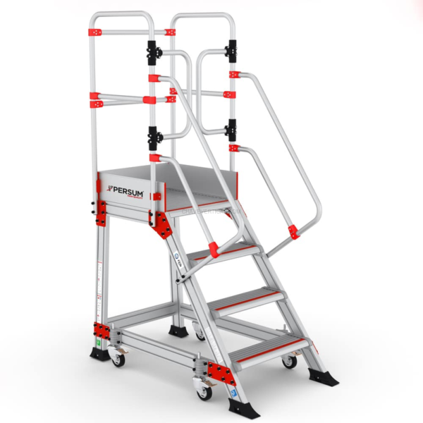 Plataforma Industrial de Alumínio EP PERSUM 3+1 Degraus 150 KG