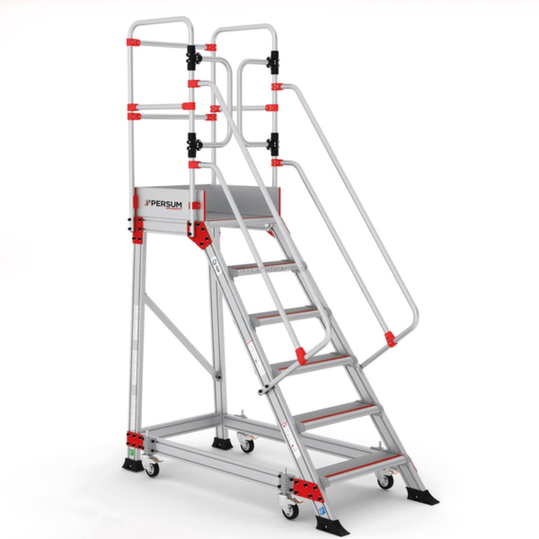 Plataforma Industrial de Alumínio EP PERSUM 5+1 Degraus 150 KG