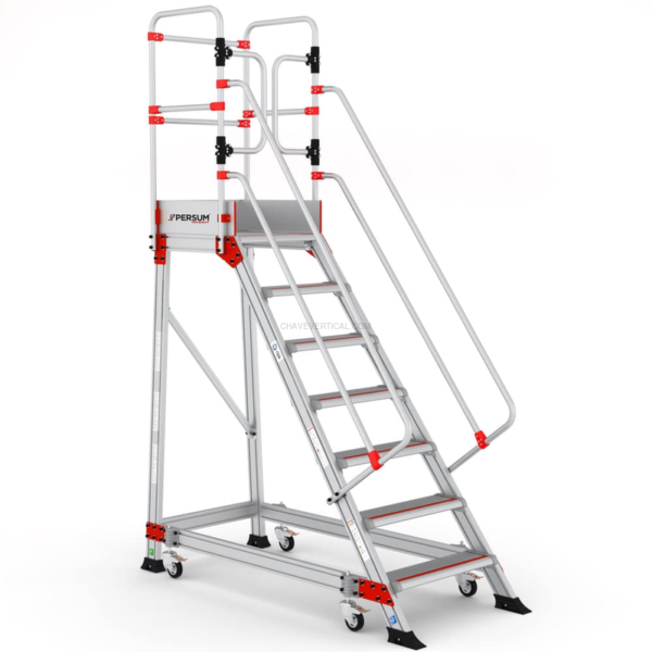 Plataforma Industrial de Alumínio EP PERSUM 6+1 Degraus 150 KG