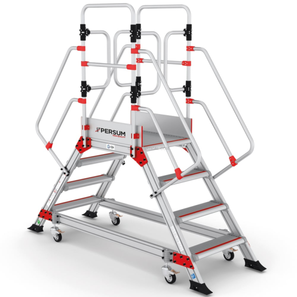 Plataforma Industrial de Alumínio EPC PERSUM 3+1 Degraus 150 KG