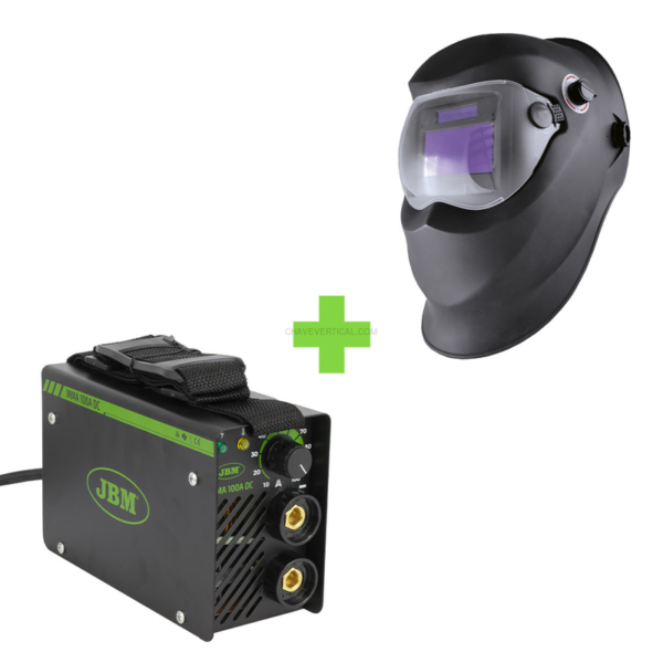 Promo-53981 Dispositivo para Soldagem a Arco Elétrico Manual + Capacete para Soldagem JBM