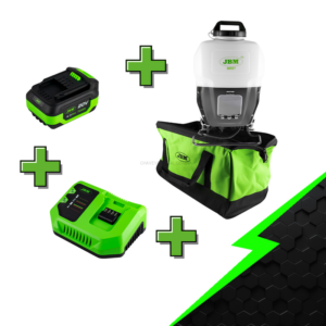 Kit Pulverizador Elétrico de Mochila JBM 15 L com Bateria 4,0 Ah e Carregador 20 V