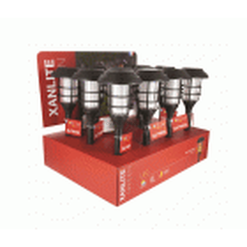 BALIZA SOLAR LED NEGRA IP44 EFEC LLAMA XANLITE EG-SOBAFLAM