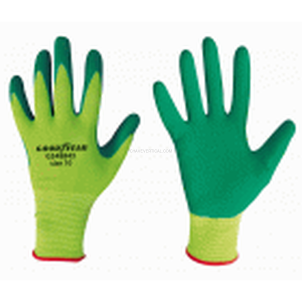 GUANTE LATEX RUGOSO VERDE T-10 GOODYEAR G348843C