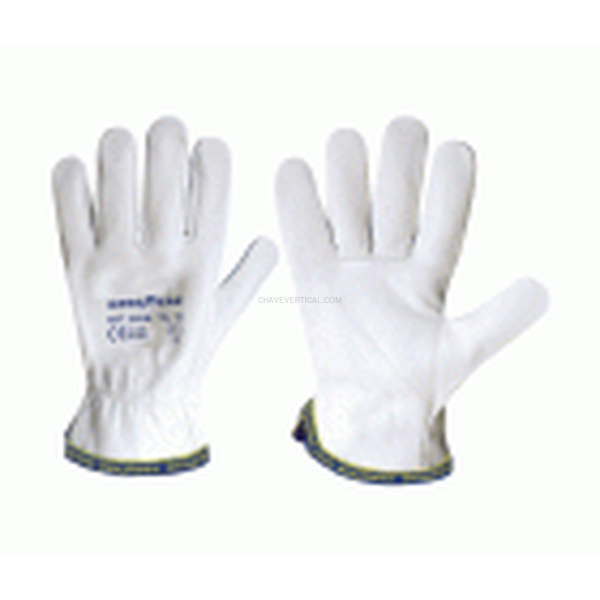 GUANTE PIEL FLOR BLANCO T-10 GOODYEAR G005BC