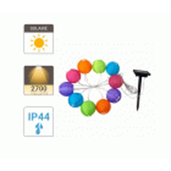 GUIRNALDA SOLAR 5M 8 BOLAS MULTICOLOR XANLITE EG-SOGRL8COLOR