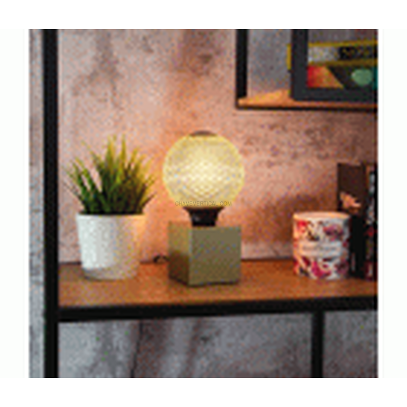 LAMPARA CUBO METAL LATON BASE 60W XANLITE EG-XDLAPCUBIKML