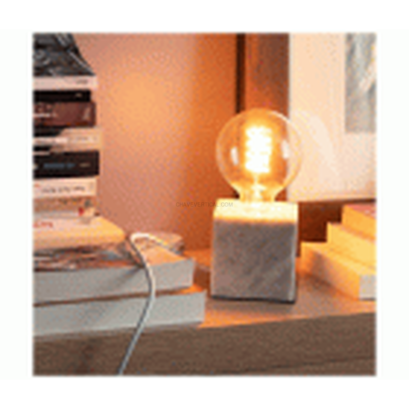 LAMPARA MESA CUBO MARMOL BLANCO XANLITE EG-CDEM01WB125F