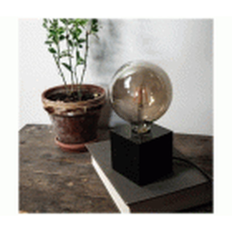 LAMPARA MESA CUBO MARMOL NEGRO XANLITE EG-CDEM01BB125F