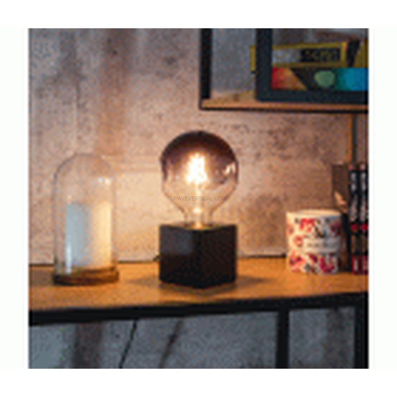 LAMPARA MESA CUBO NEGRA E27 60W XANLITE EG-XDLAPCUBIKB