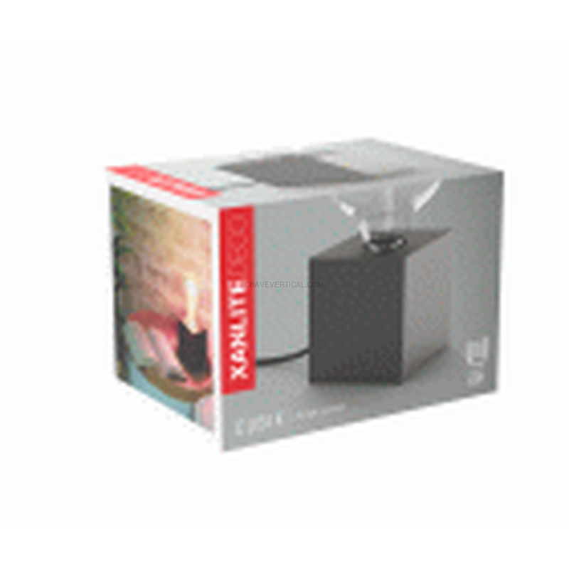 LAMPARA MESA CUBO NEGRA E27 60W XANLITE EG-XDLAPCUBIKB