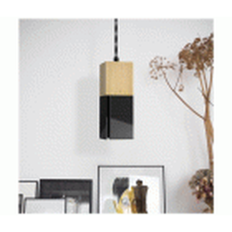 LAMPARA PENDEL Madeira Y METAL NEGRA XANLITE EG-XDSCARRWB