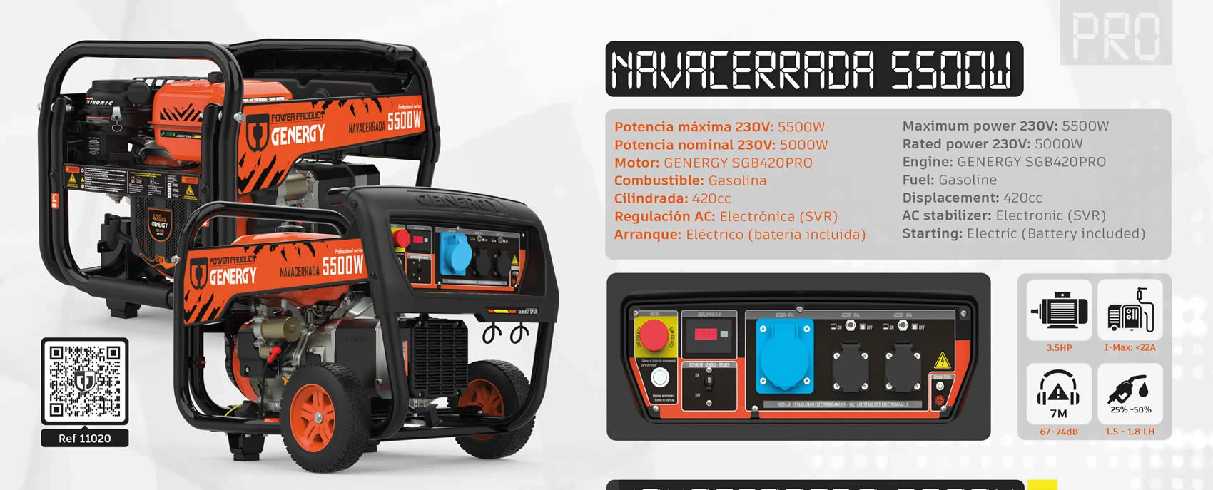 Gerador GENERGY NAVACERRADA 5500 W