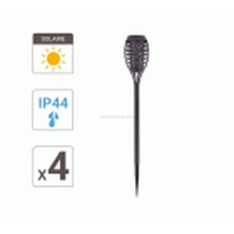 PACK 4 MINI BALIZAS SOLARES EFECT.LLAMA XANLITE EG-SO4FLAMME