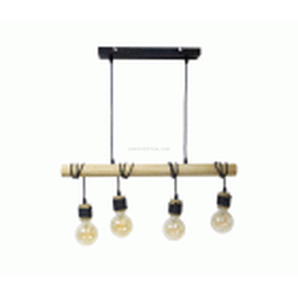 PENDEL 4 CASQUILLOS Madeira, E27,AJUSTABLE, XANLITE SDECYW4DW