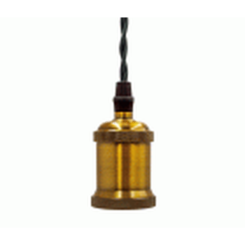 PENDEL METAL ORO VIEJO TRENZADO NEGRO ENERGEEKS EG-PENDEL001