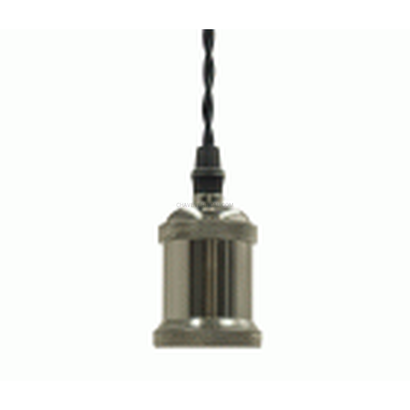 PENDEL METAL PLATA TRENZADO NEGRO ENERGEEKS EG-PENDEL003
