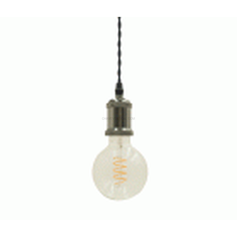 PENDEL METAL PLATA TRENZADO NEGRO ENERGEEKS EG-PENDEL003