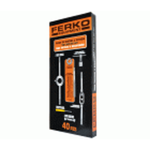 SET HERRAMIENTAS MACHO/COJINETES 40 PIEZAS FERKO F-770020